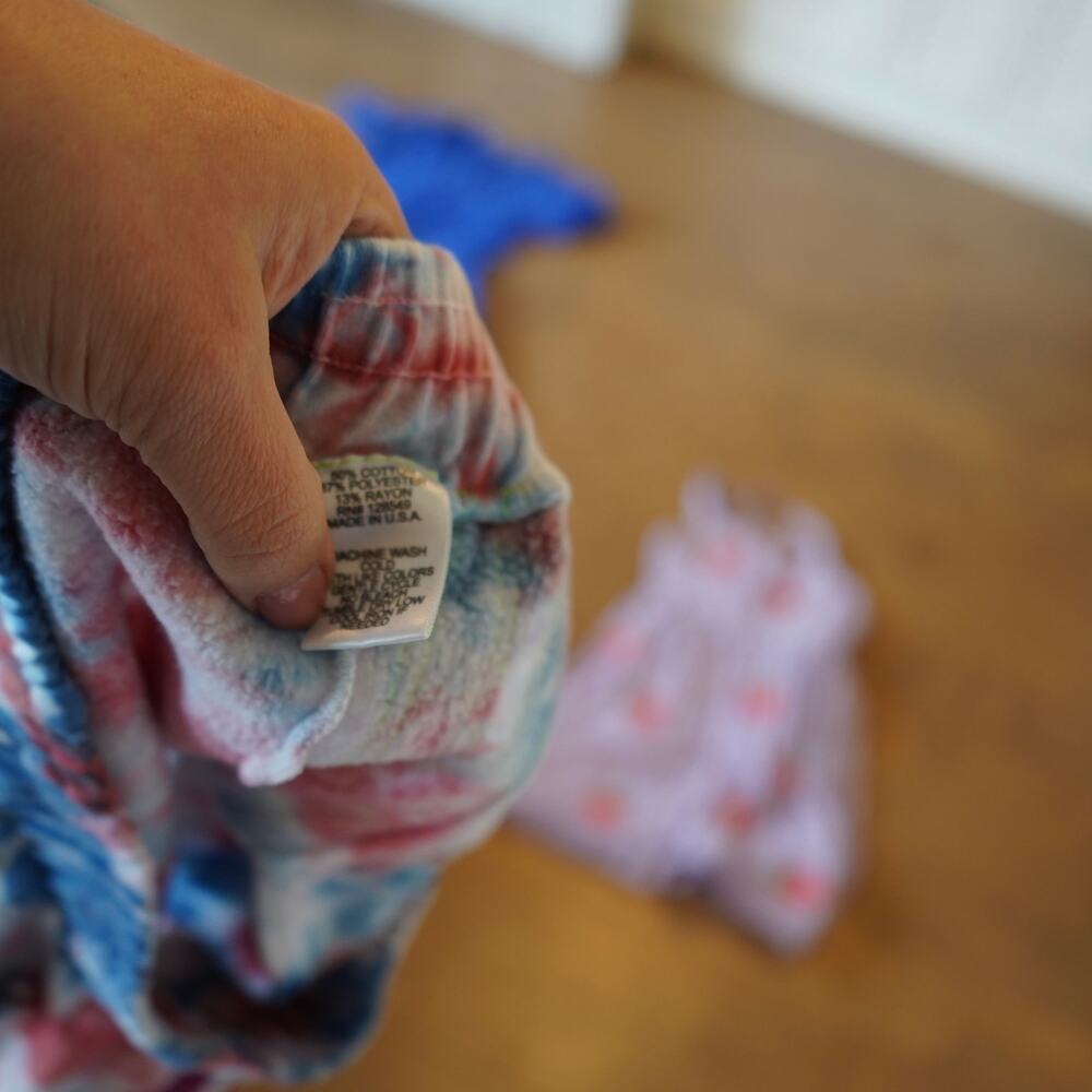 Aviator Nation Tie Dye Rainbow Stripe Shorts Red White Blue women's XS - Picture 7 of 7